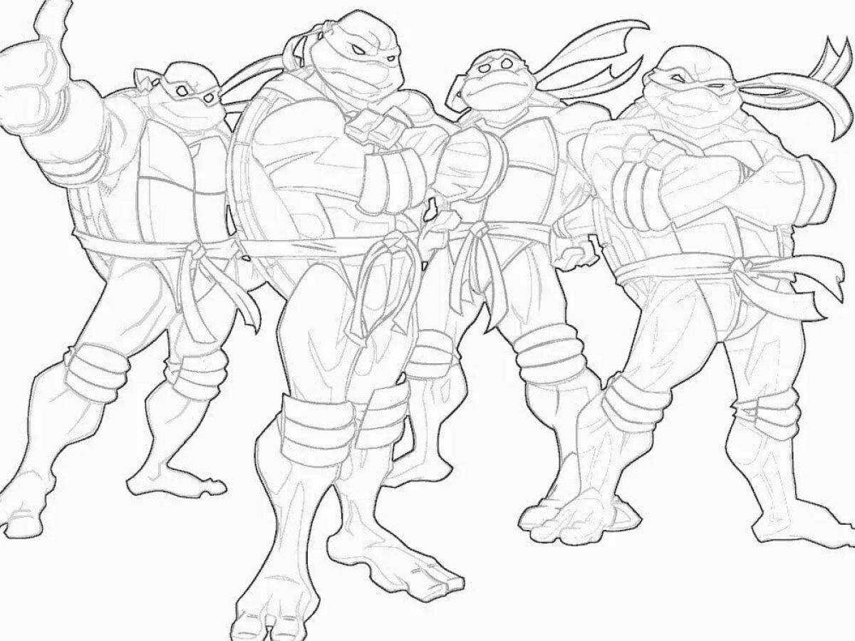 An amazing sketch of the Teenage Mutant Ninja Turtles