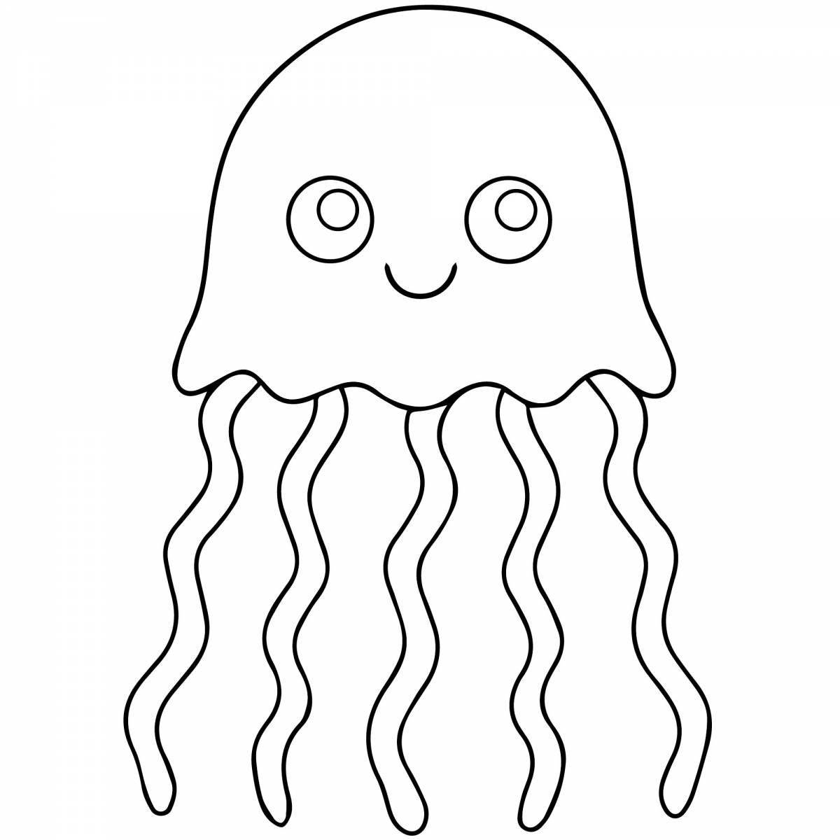 Fabulous jellyfish coloring pages for kids
