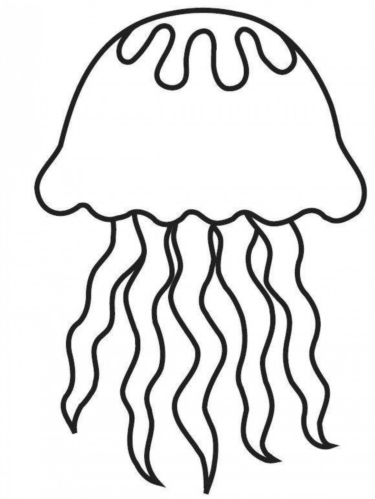 Восхитительные медузы раскраски для детей