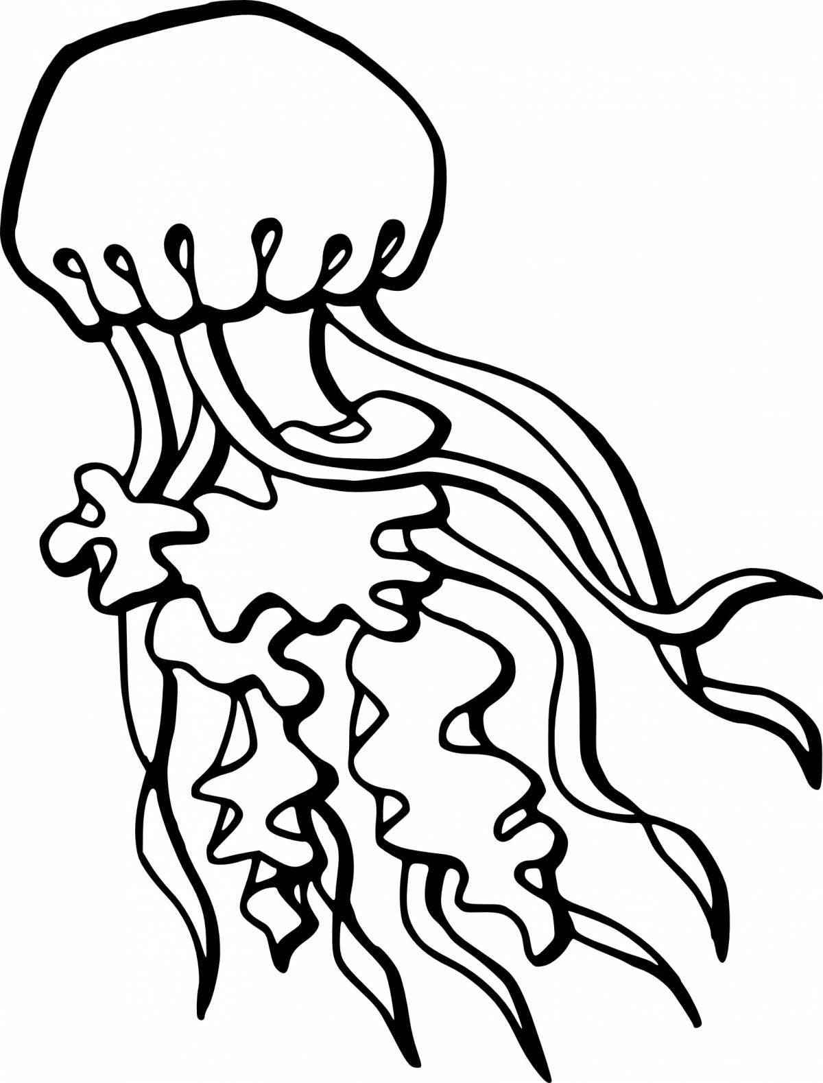 Photo Incredible jellyfish coloring book for kids