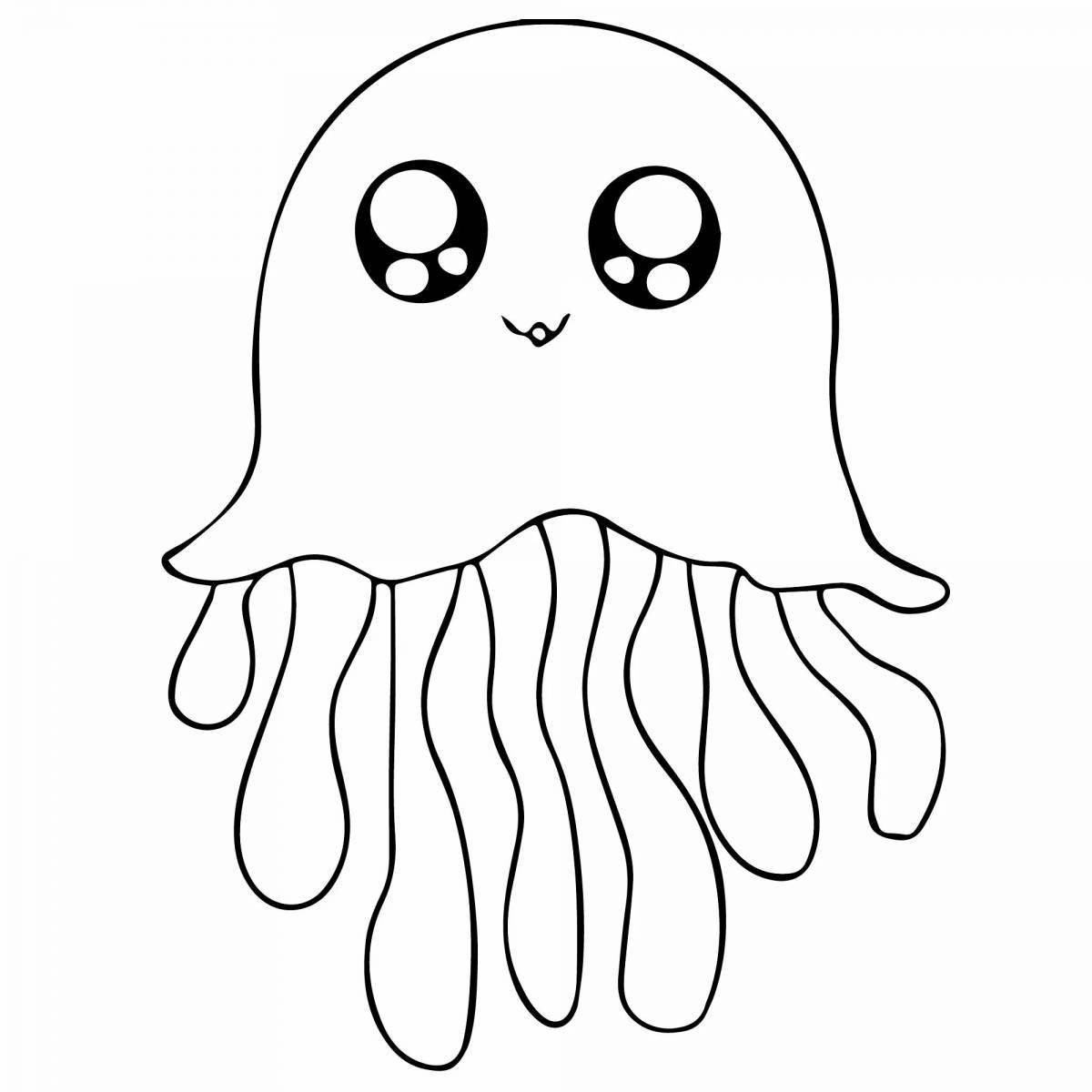 Merry jellyfish coloring book for kids