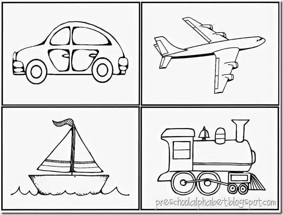 High school transportation coloring page