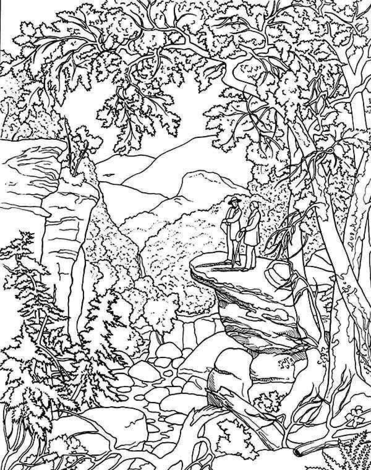 Fun coloring for adults 18 nature