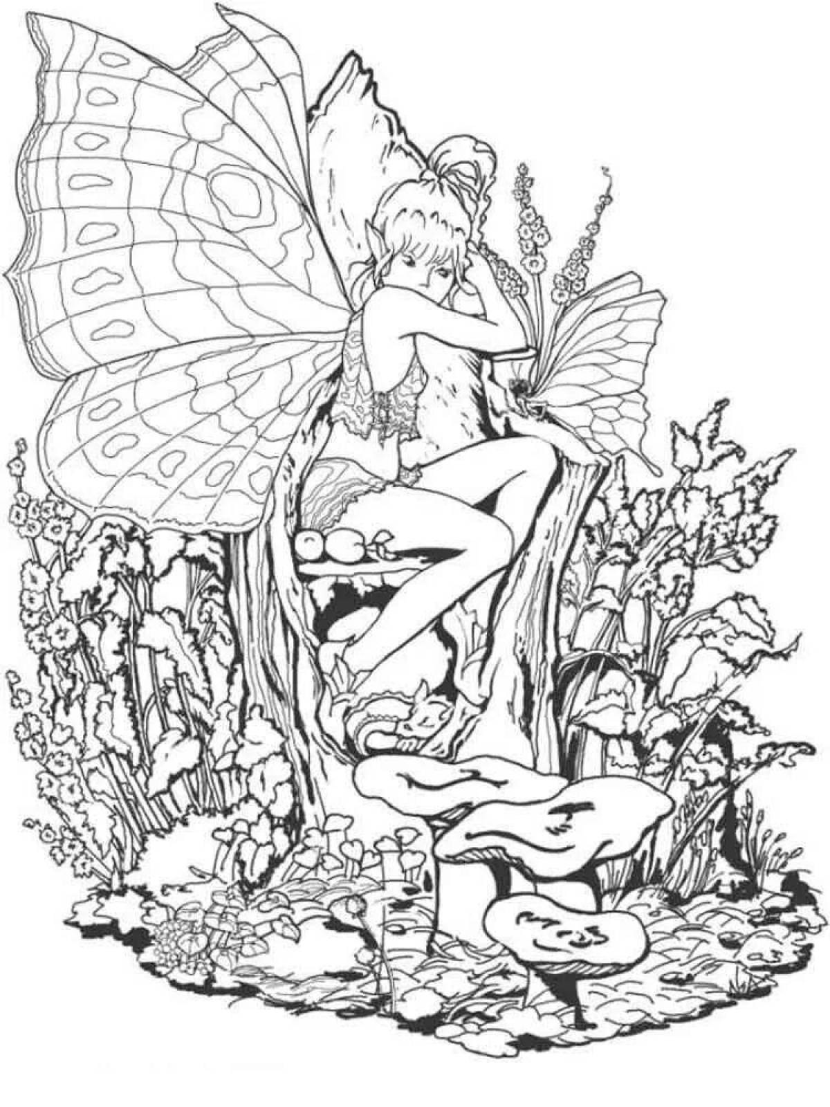 Serene coloring page adult 18 nature