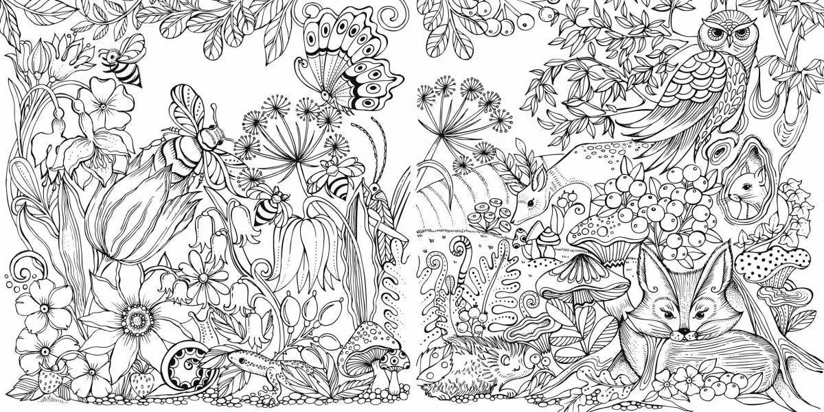 Live coloring for adults 18 nature