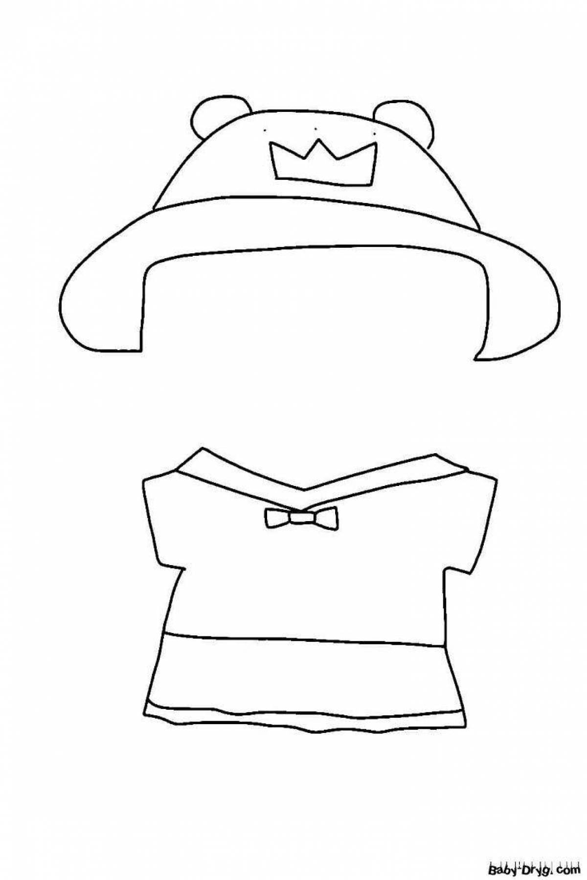 Lalafanfan duck coloring page with clothes