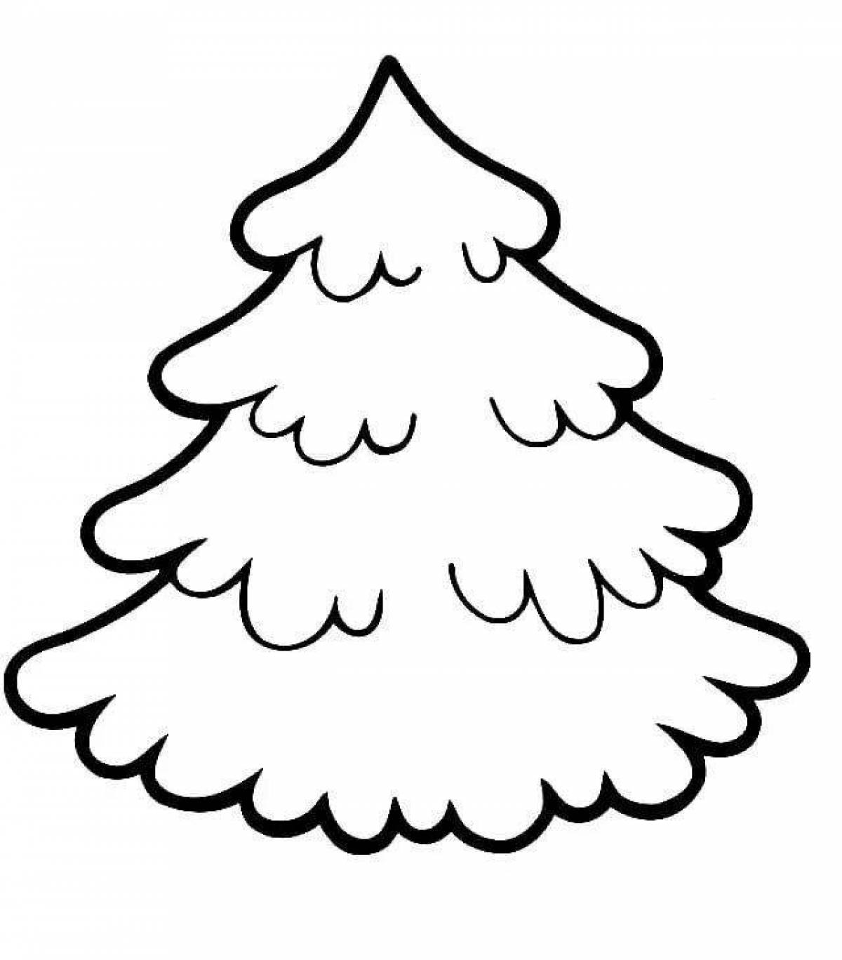 Игривая раскраска «рождественская елка» для детей