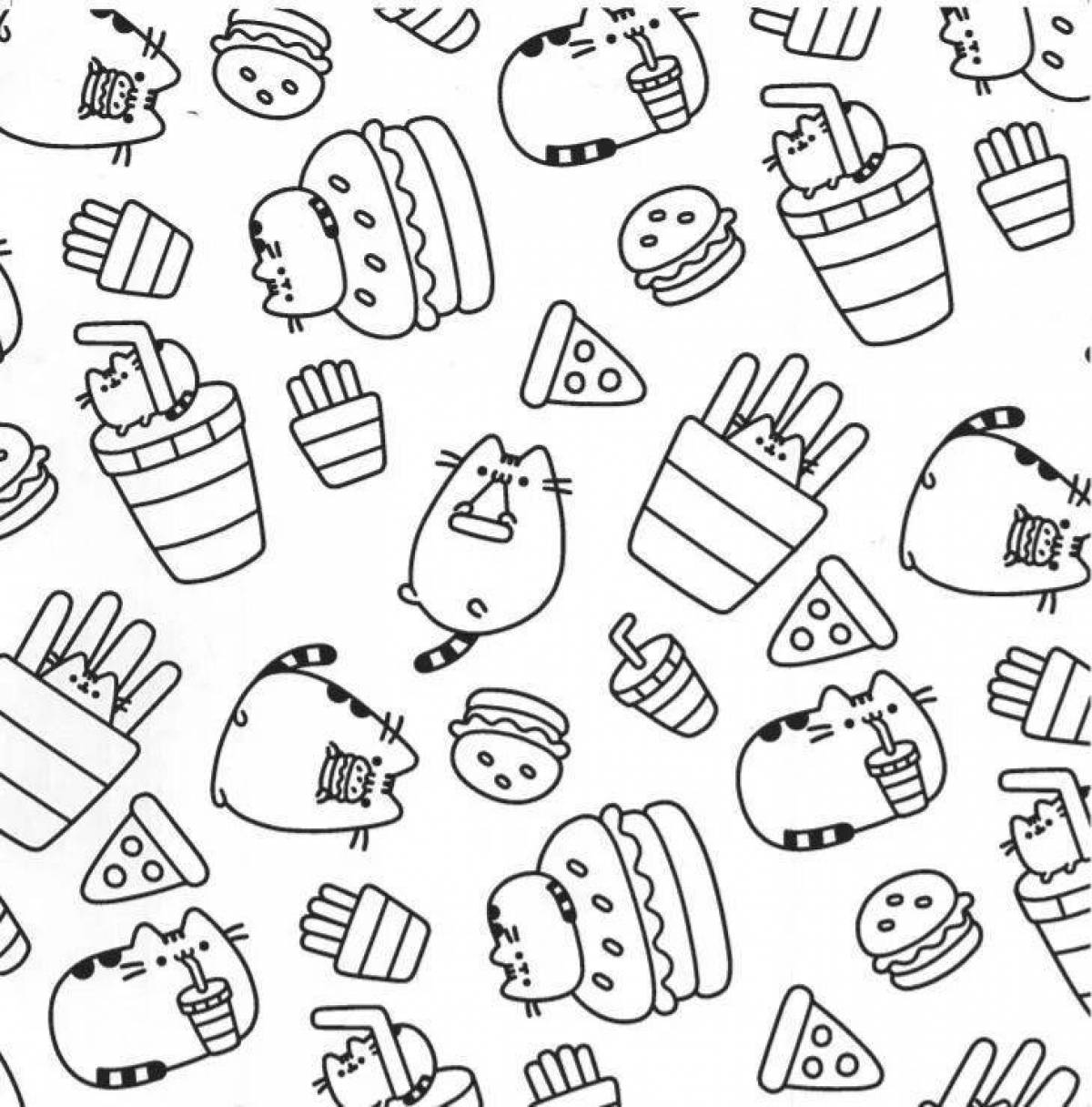 Wonderful coloring pages for stickers
