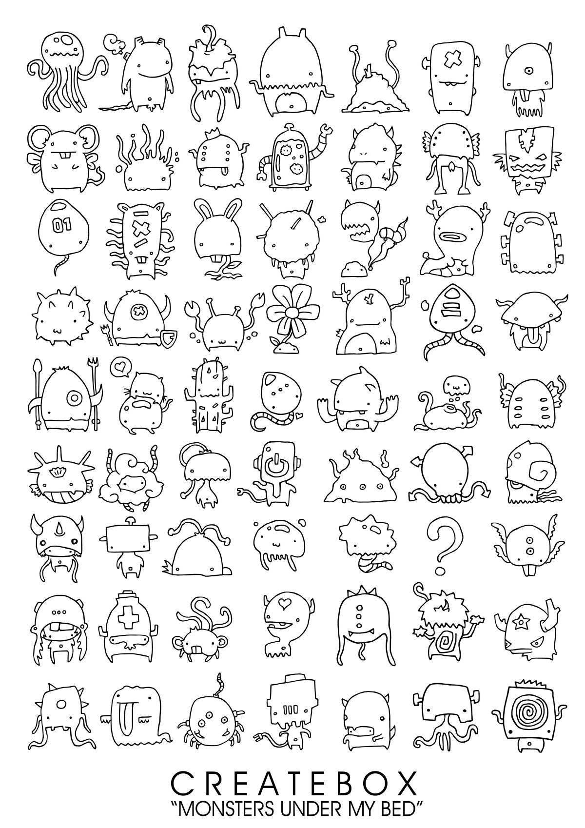 Fancy coloring pictures for stickers