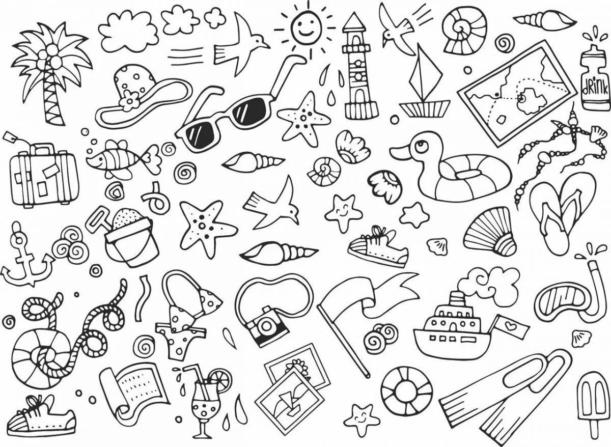 Humorous coloring pages for stickers