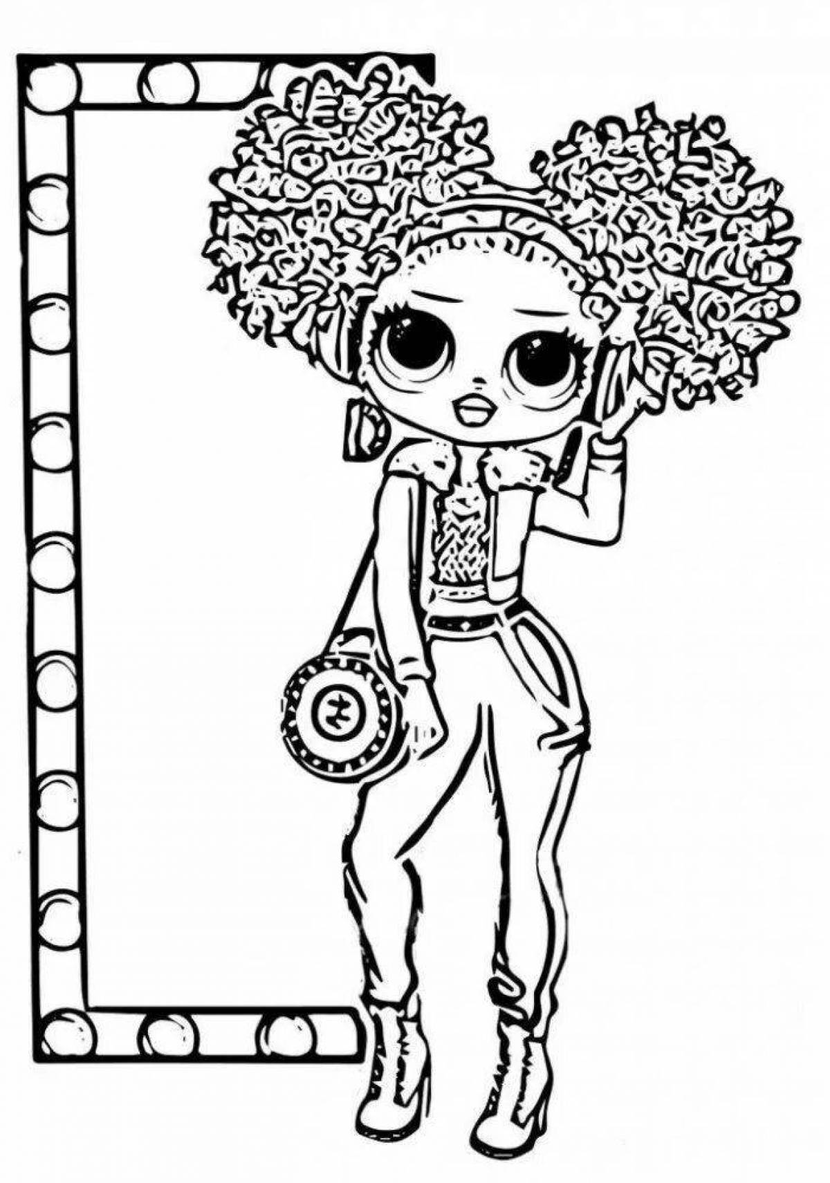 Color-brilliant coloring page for girls omg lol