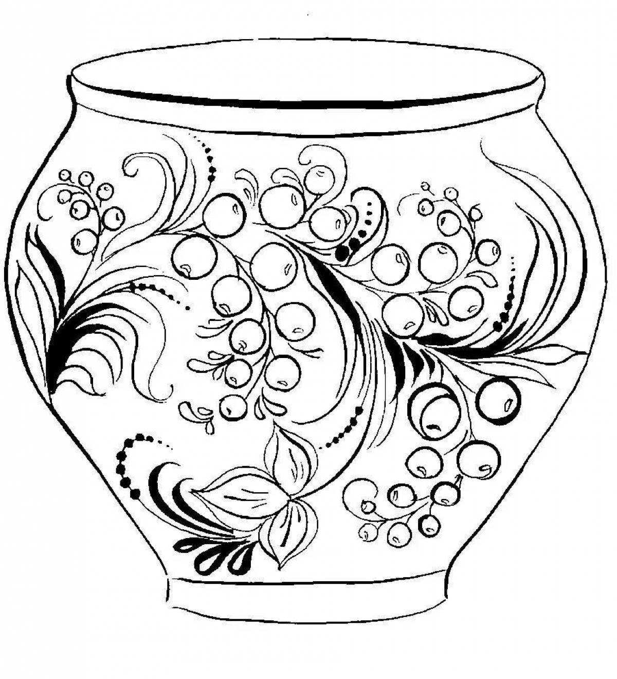 Пышные золотые хохломские блюда для детей