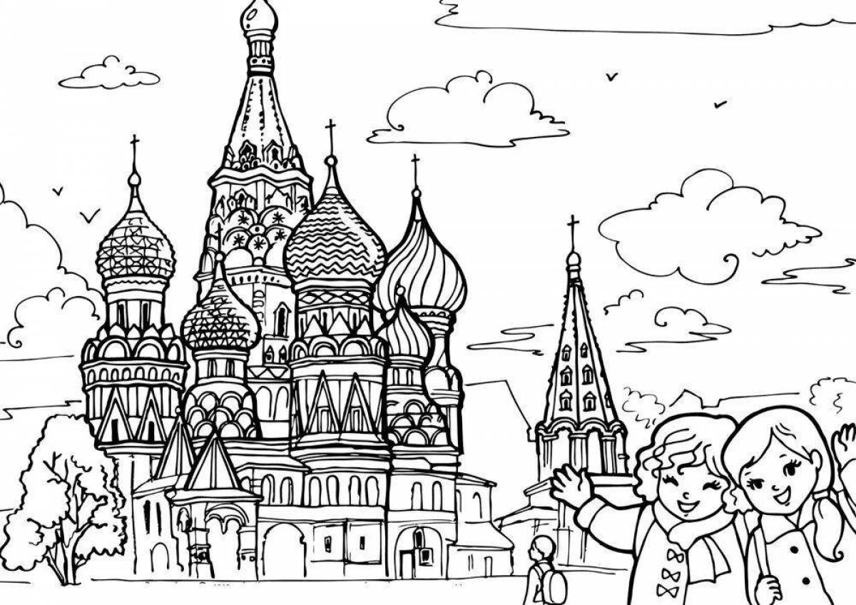 Exquisite coloring russia my homeland for kids