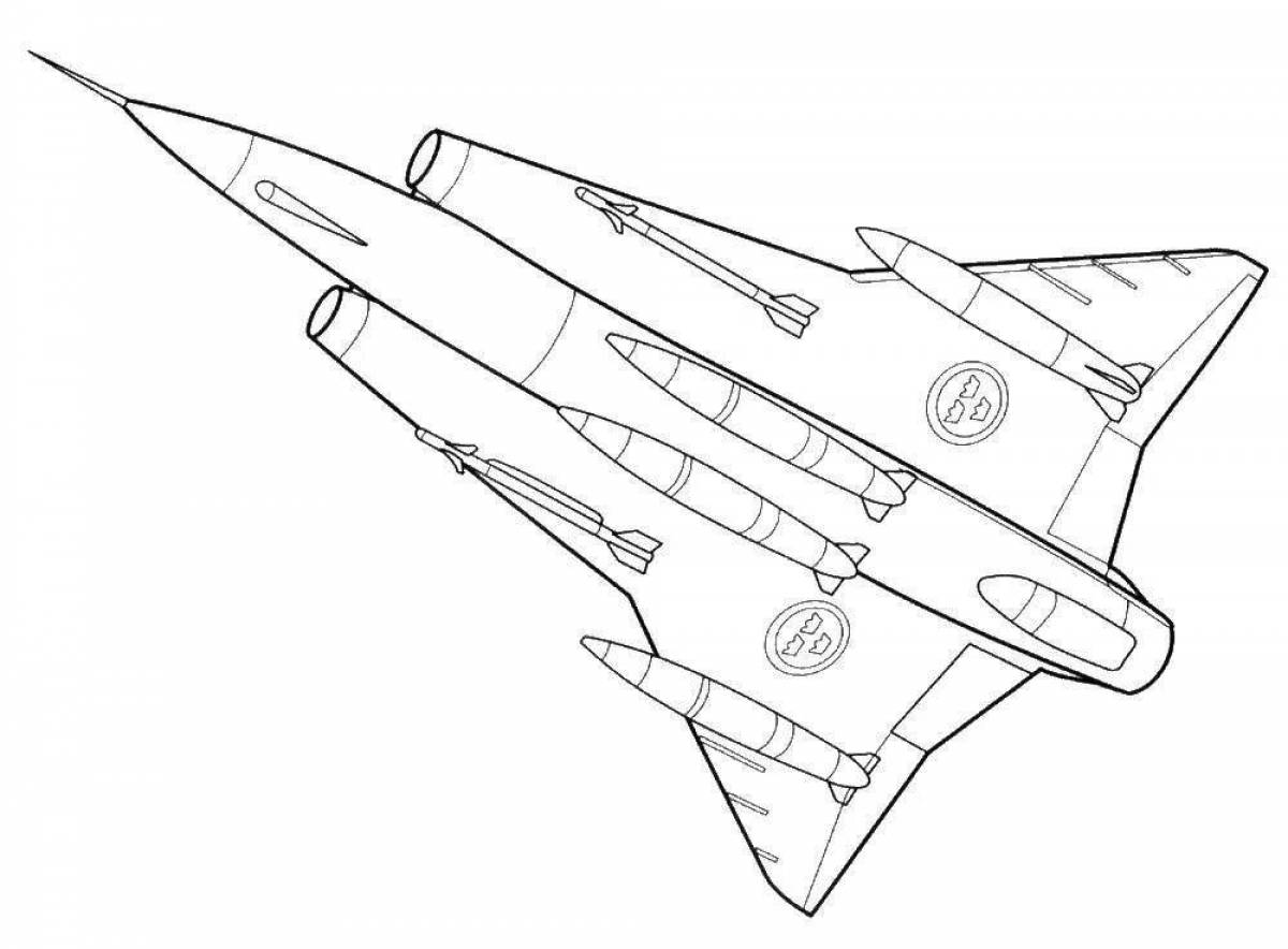 Exquisite plane coloring for boys military