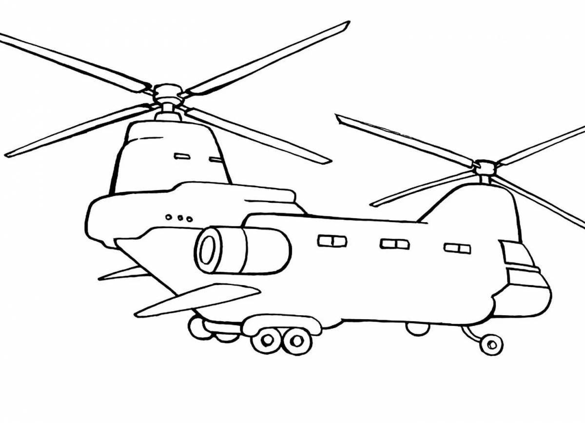 Coloring pages with airplanes for military boys