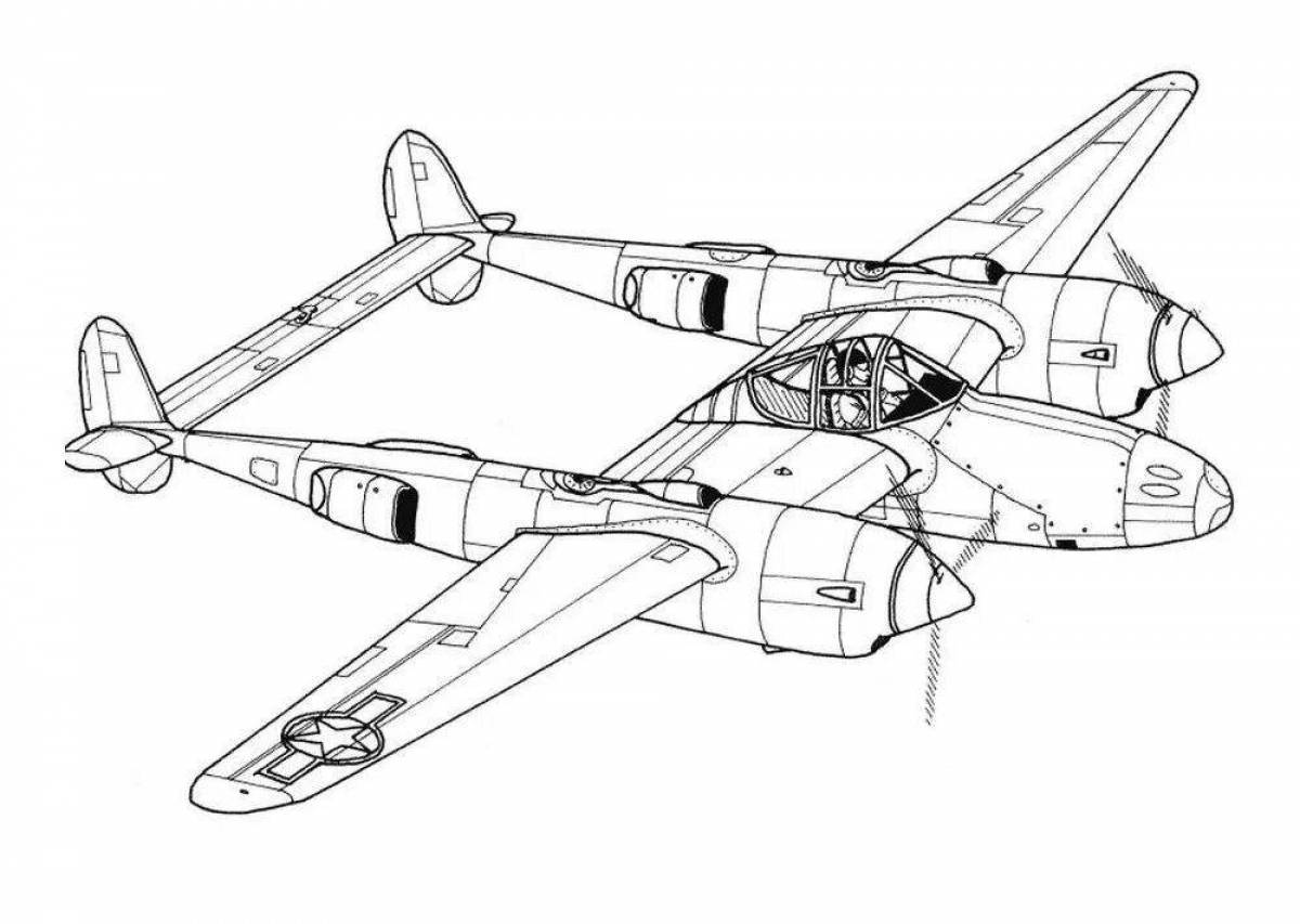 Amazing aircraft coloring pages for military boys