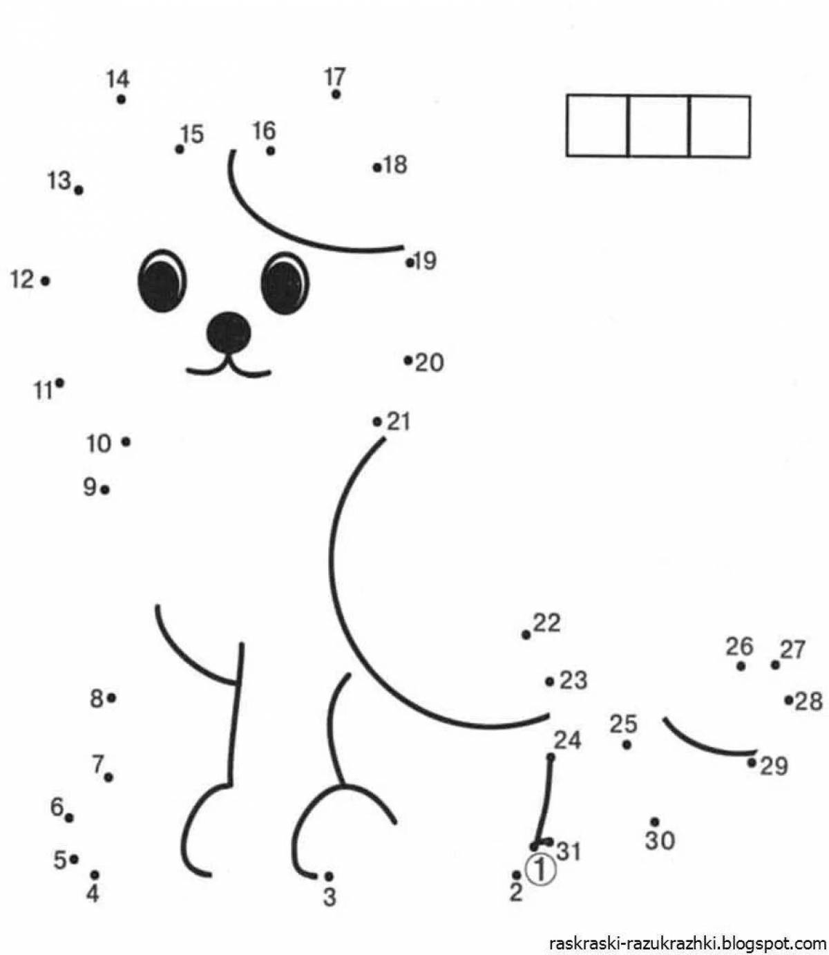 Рисунки по точкам для детей 6 лет