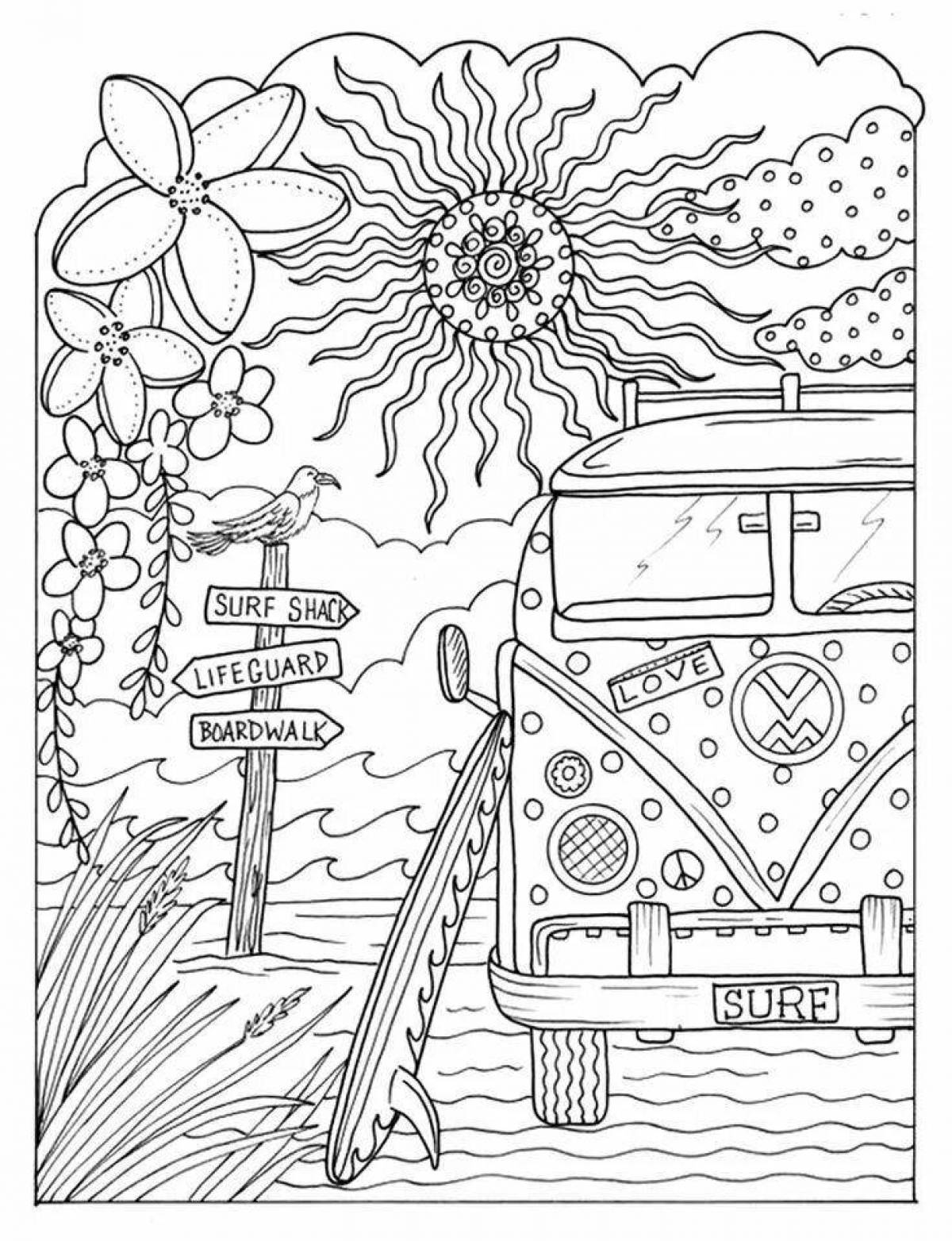 Majestic journey coloring page