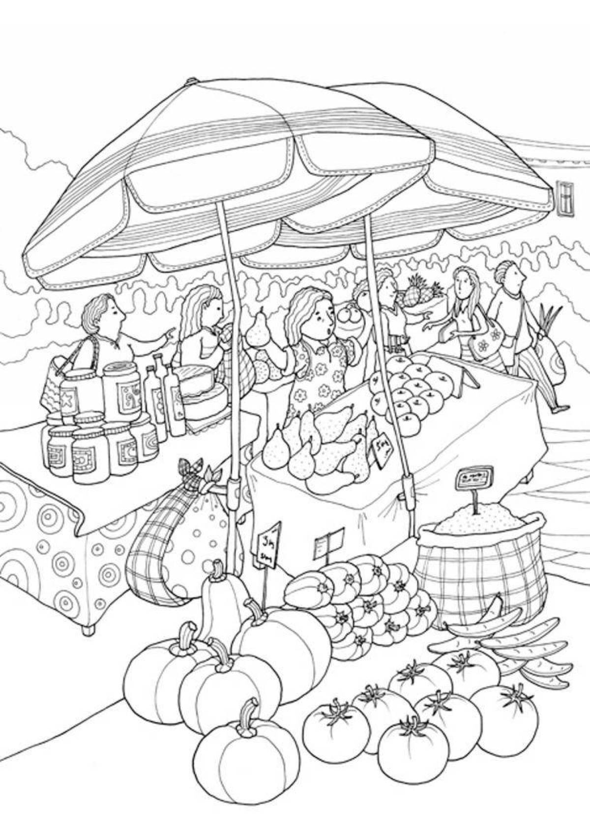 Coloring page tempting journey