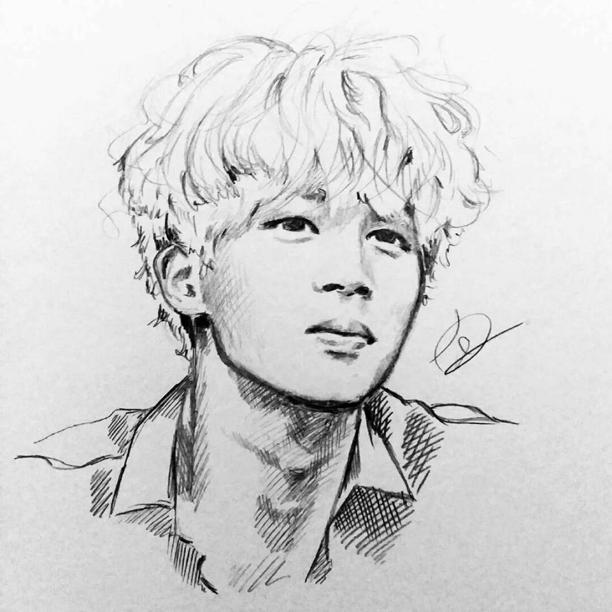 Jimin's amazing coloring page