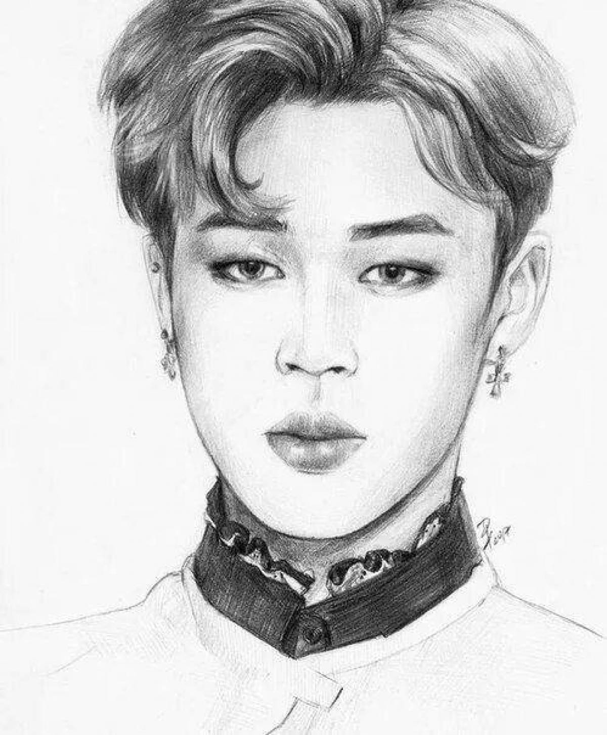 Jimin's inspirational coloring page