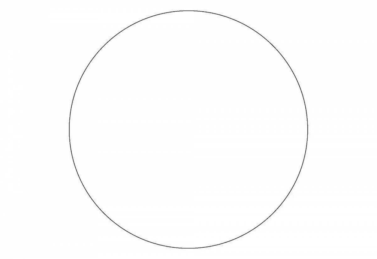 Glowing circles coloring page