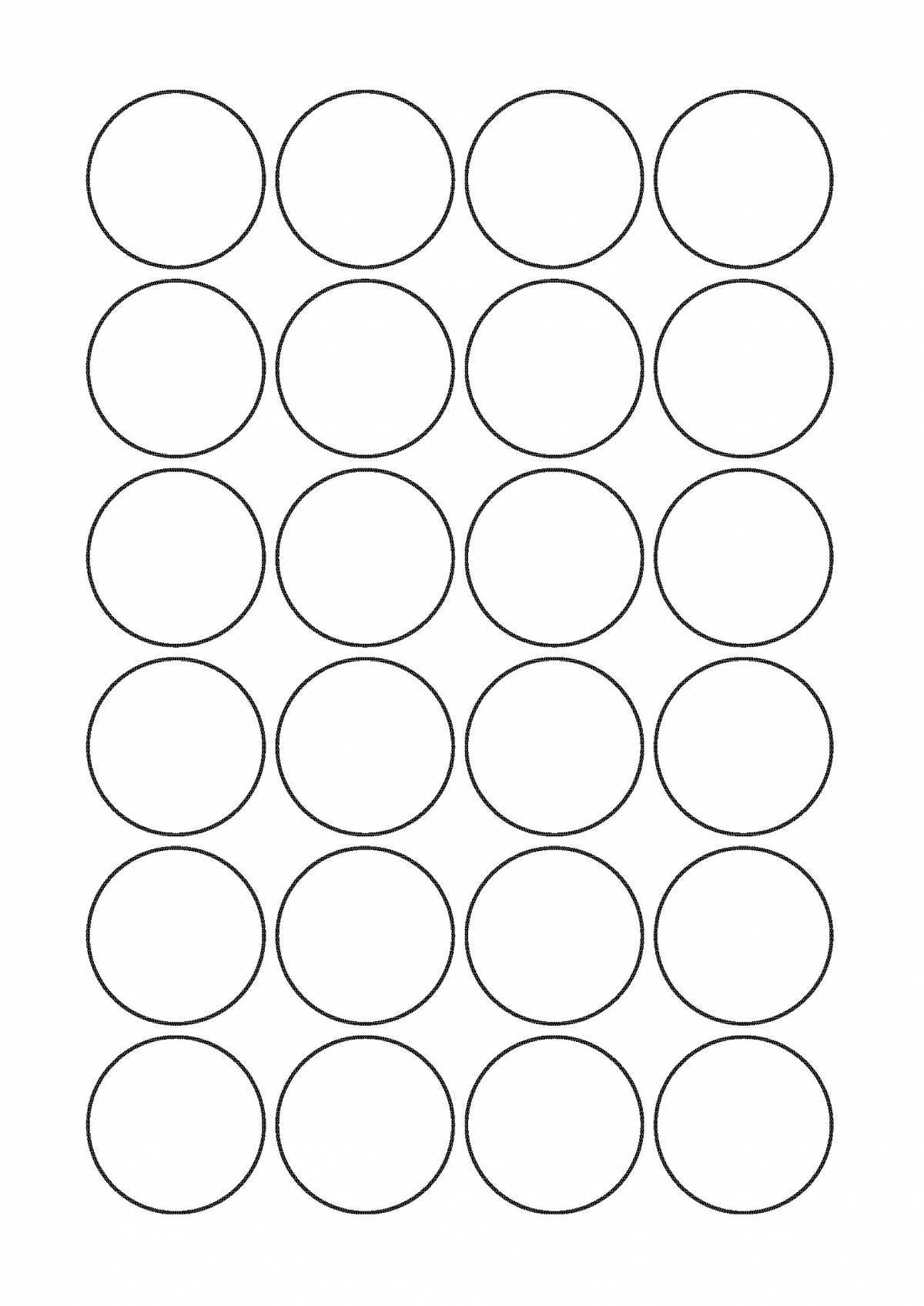 Coloring page mysterious circles