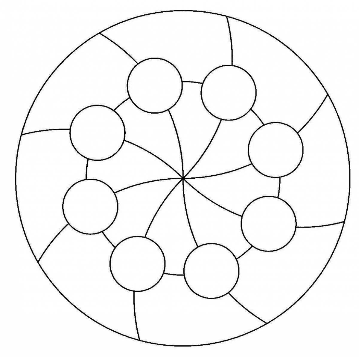 Coloring symmetrical circles
