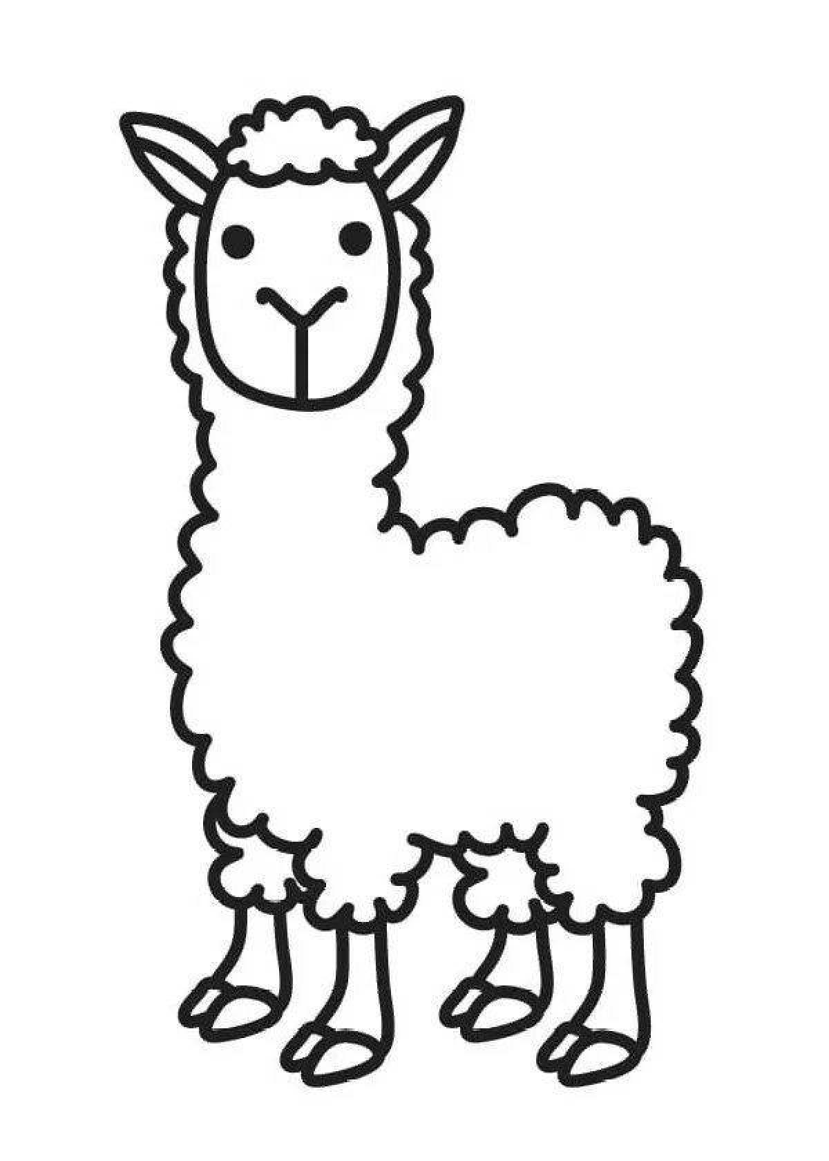 Adorable alpaca coloring book