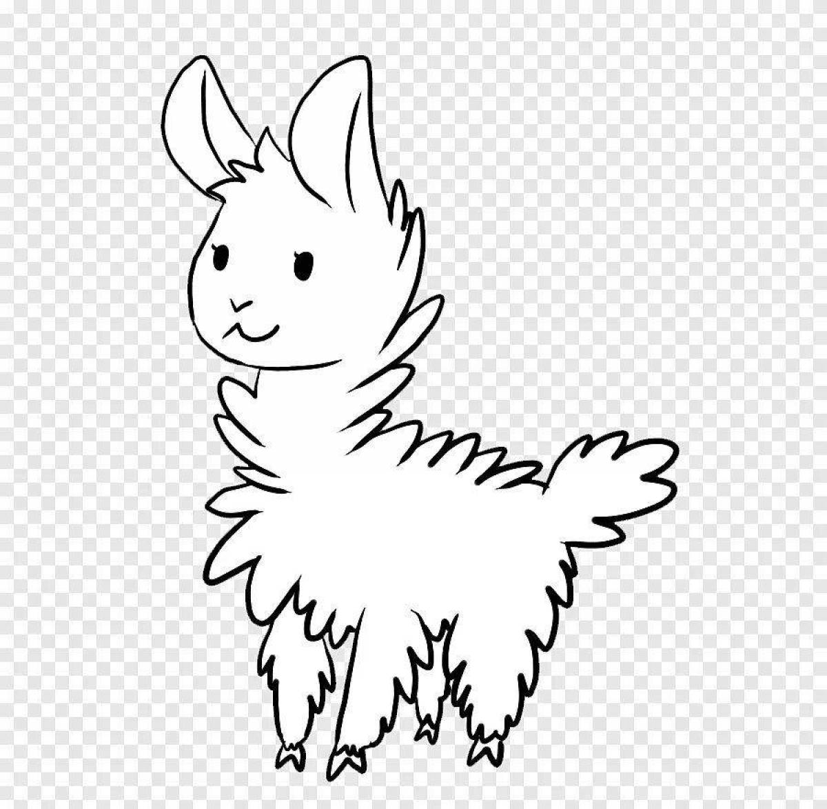 Violent alpaca coloring book