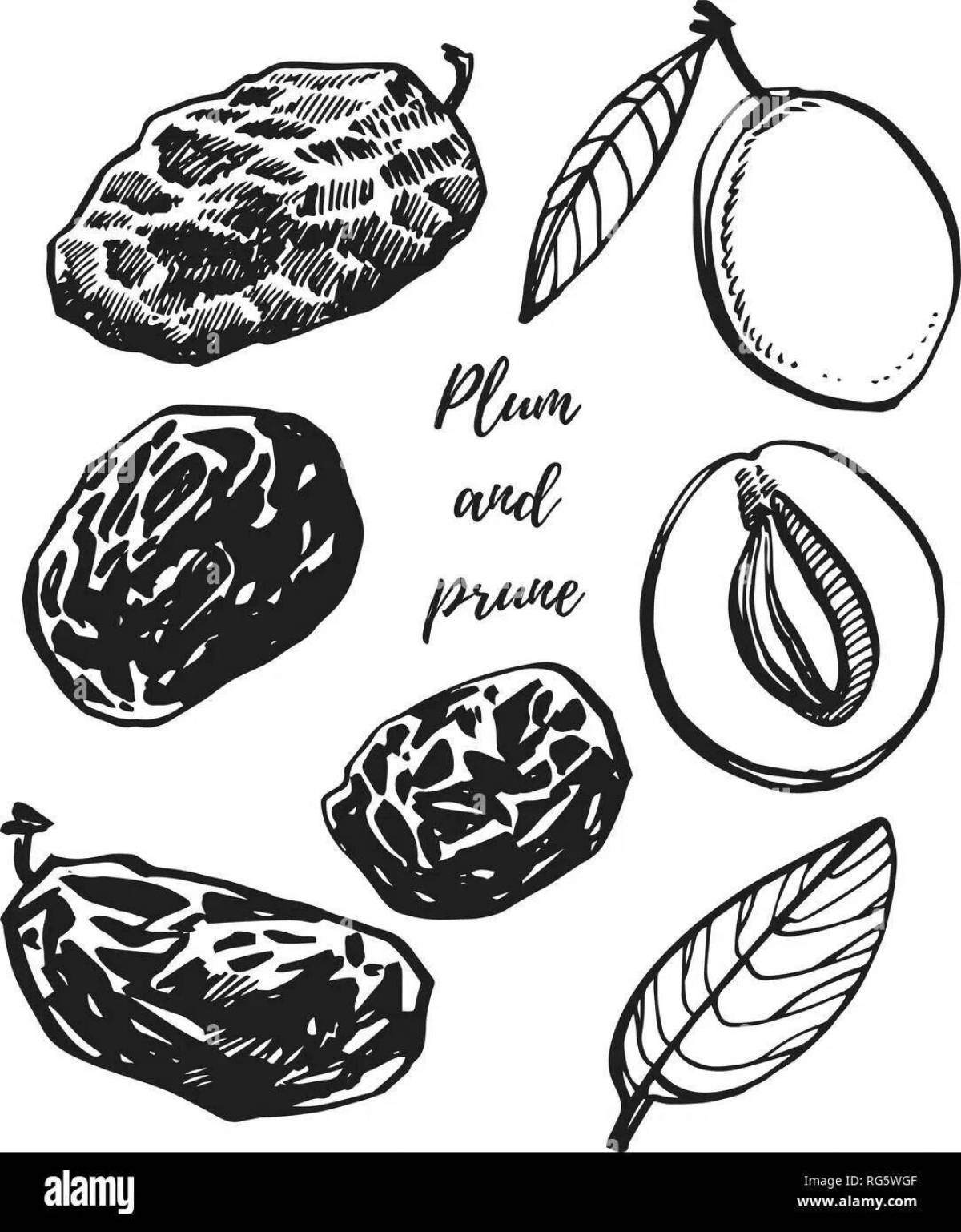 Colorful date fruit coloring page