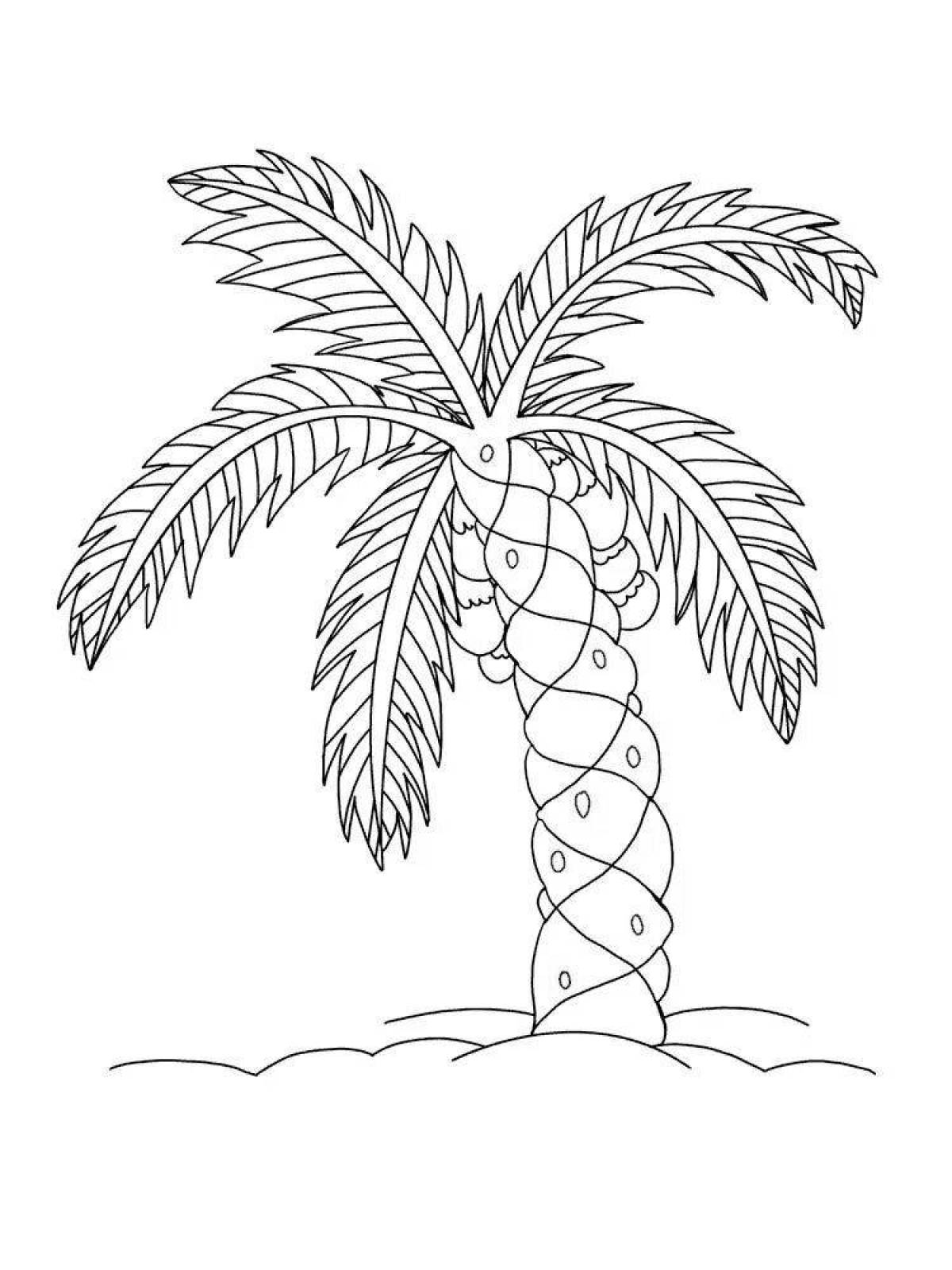 Joyful date fruit coloring page