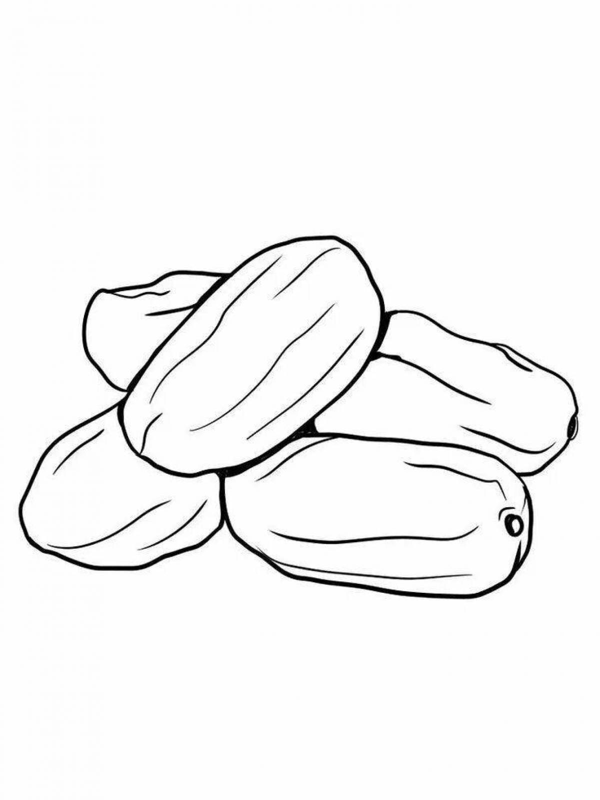 Exciting date fruit coloring page