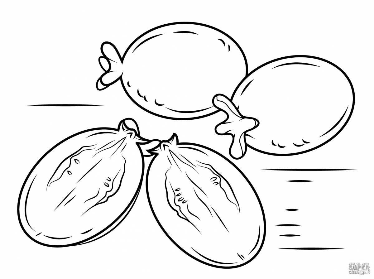 Sweet date fruit coloring page