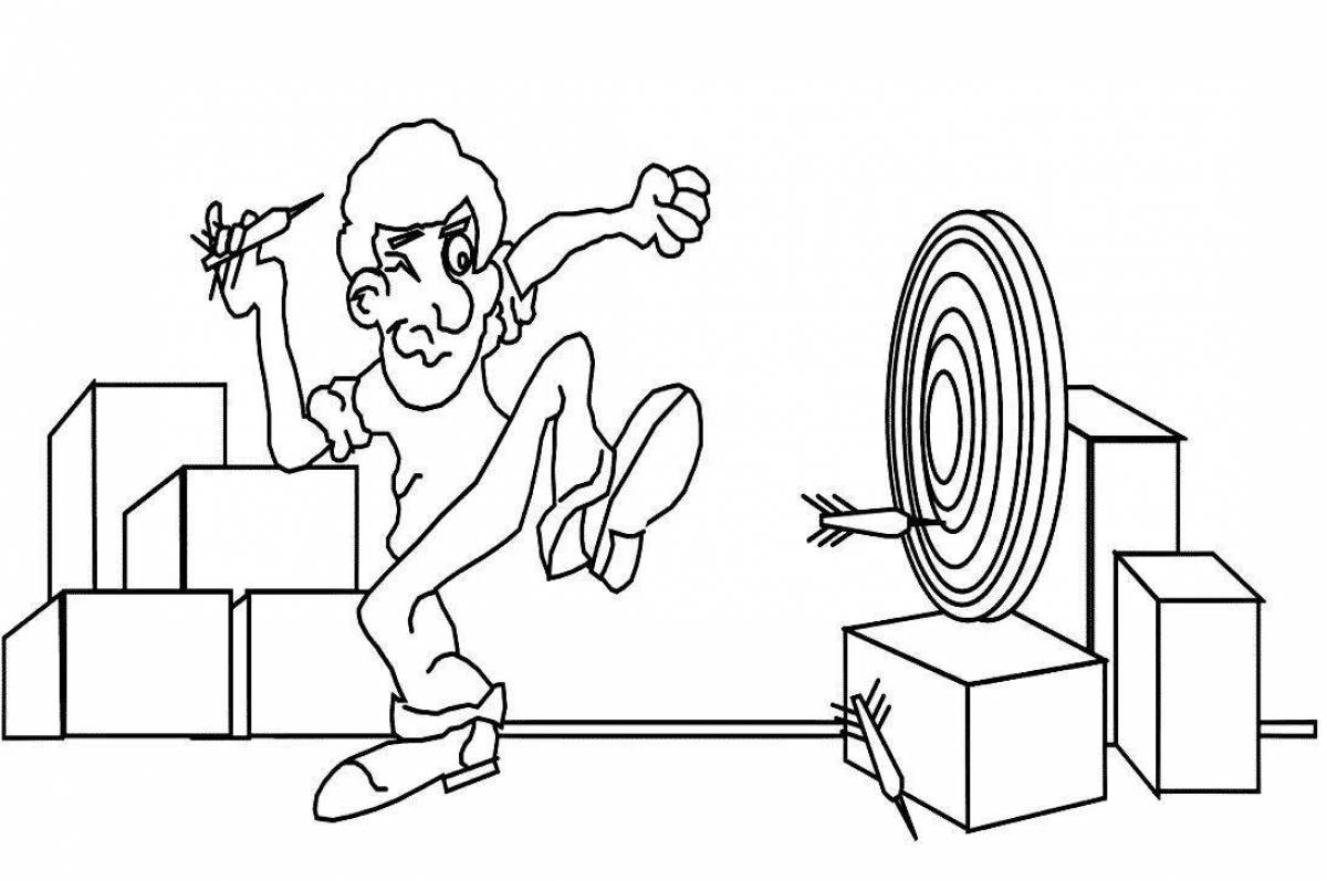 Impressive target coloring page