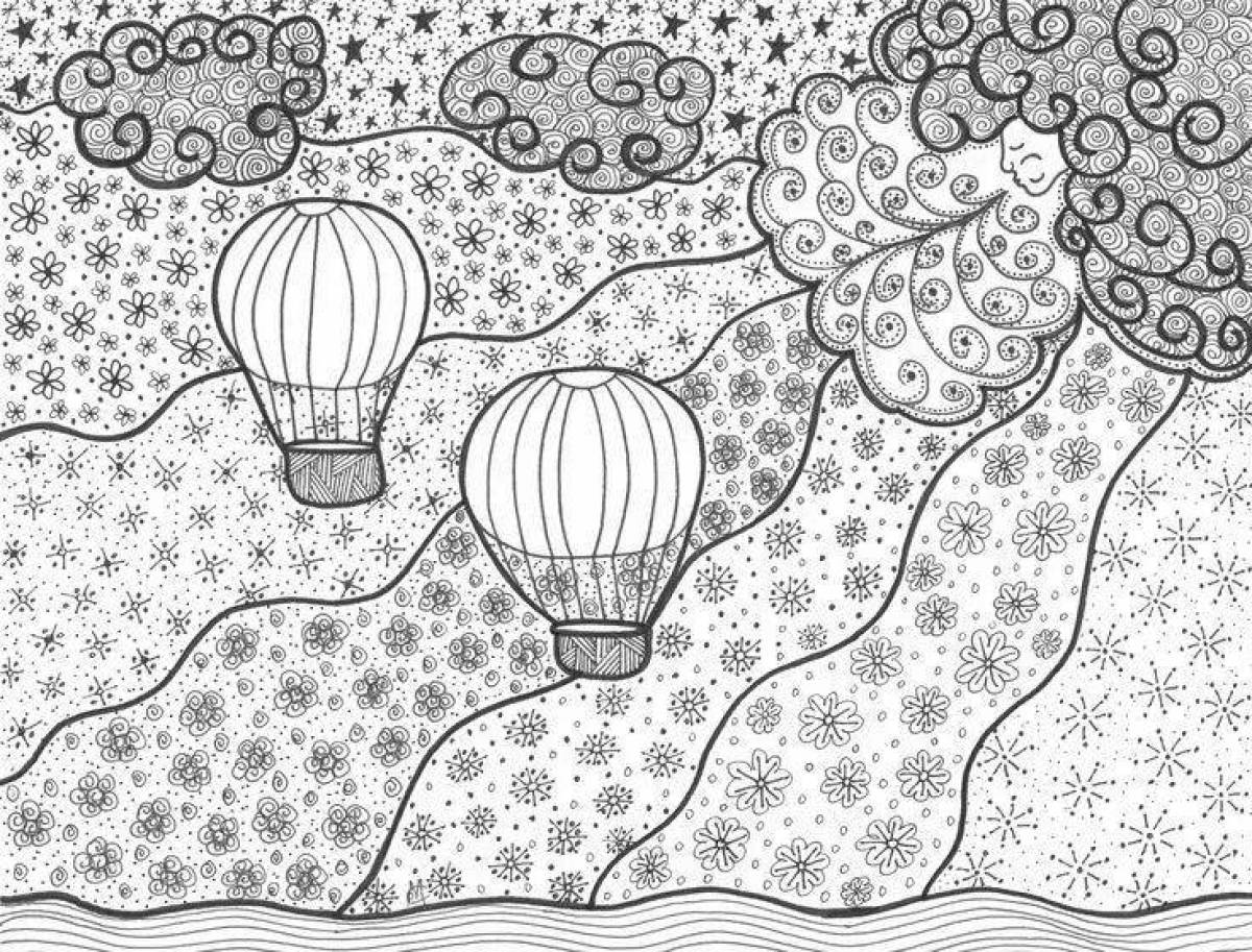Intricate zendoodle coloring book