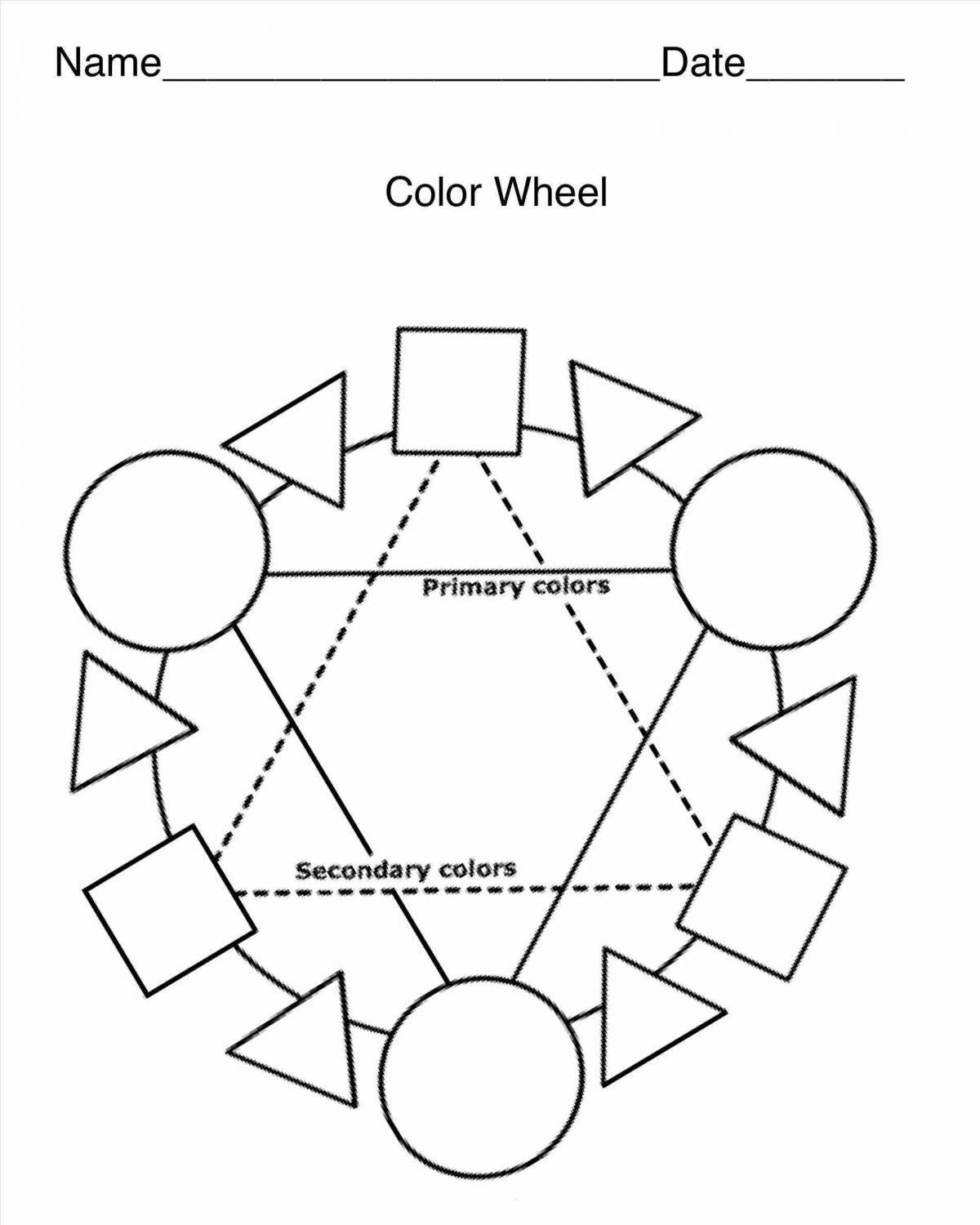 Glittering circles coloring page