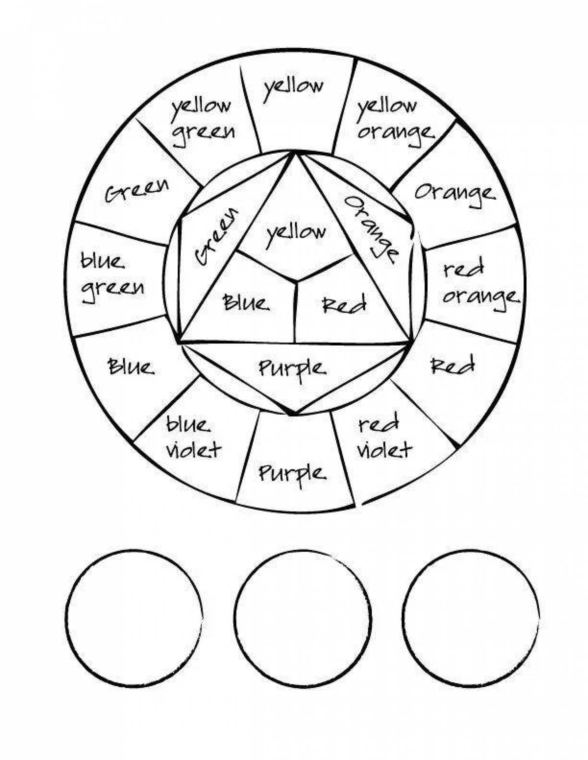 Glimmering circle coloring page