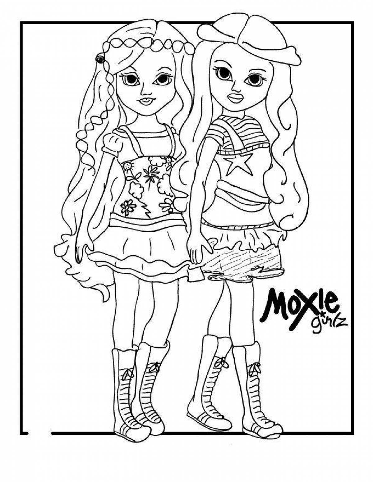 Boxy boo playful coloring page