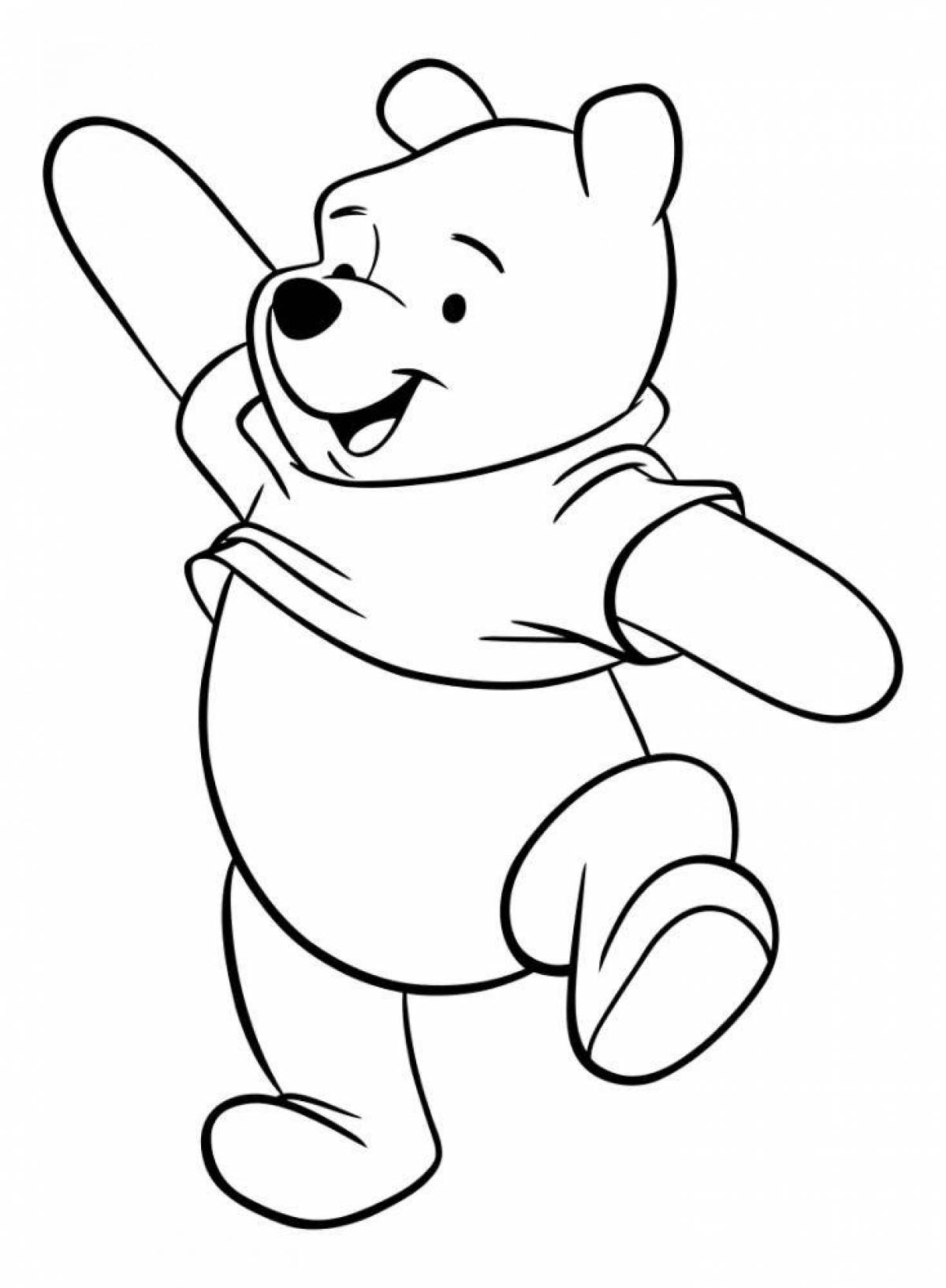 Coloring page of a playful cartoon character