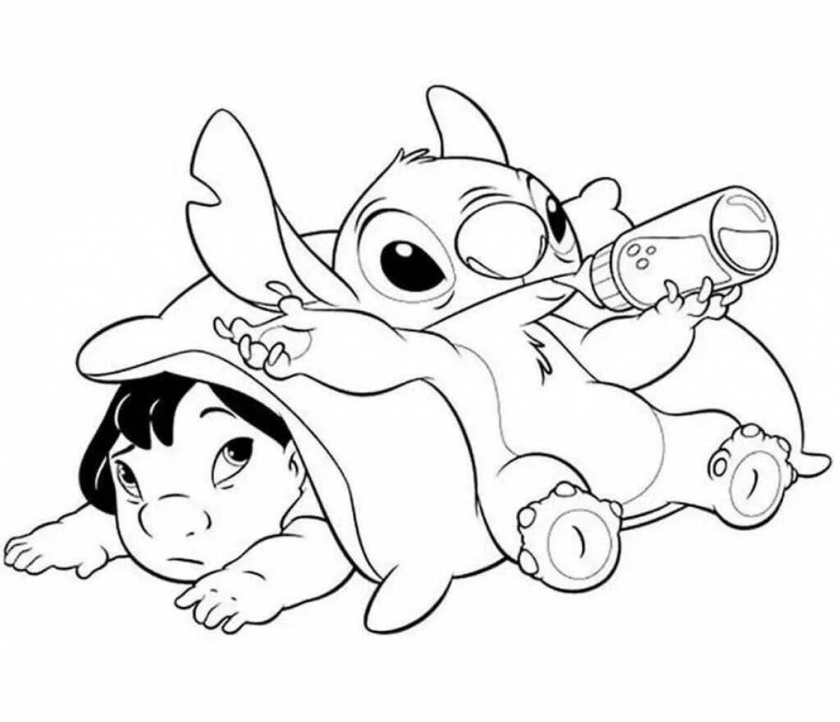 Coloring book awesome cartoon character