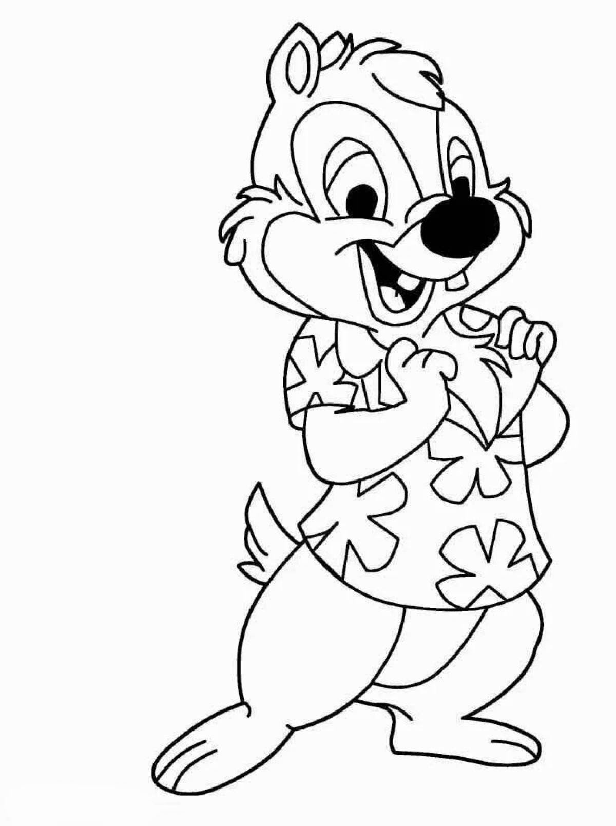 Comic cartoon character coloring page