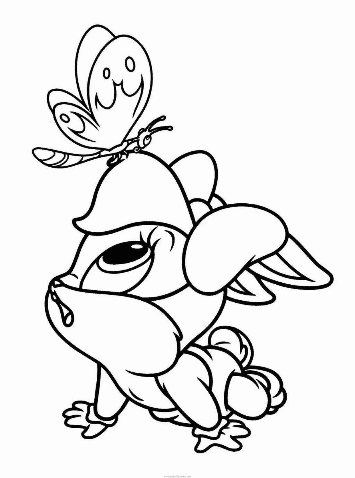 Live cartoon character coloring page