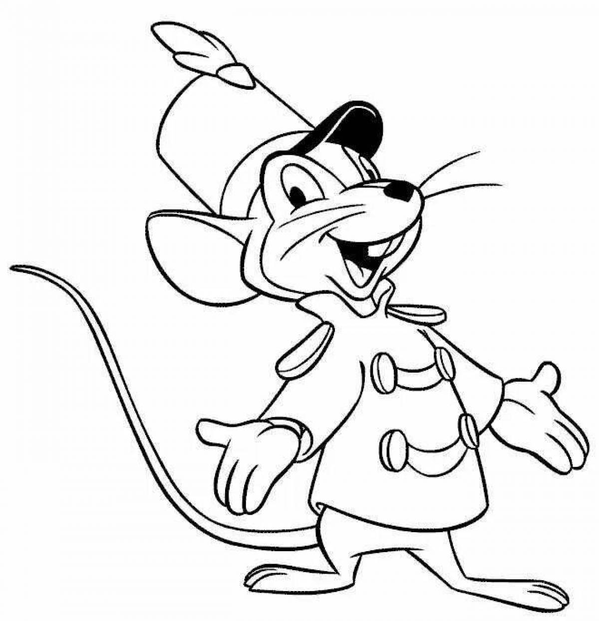 Lively cartoon character coloring page