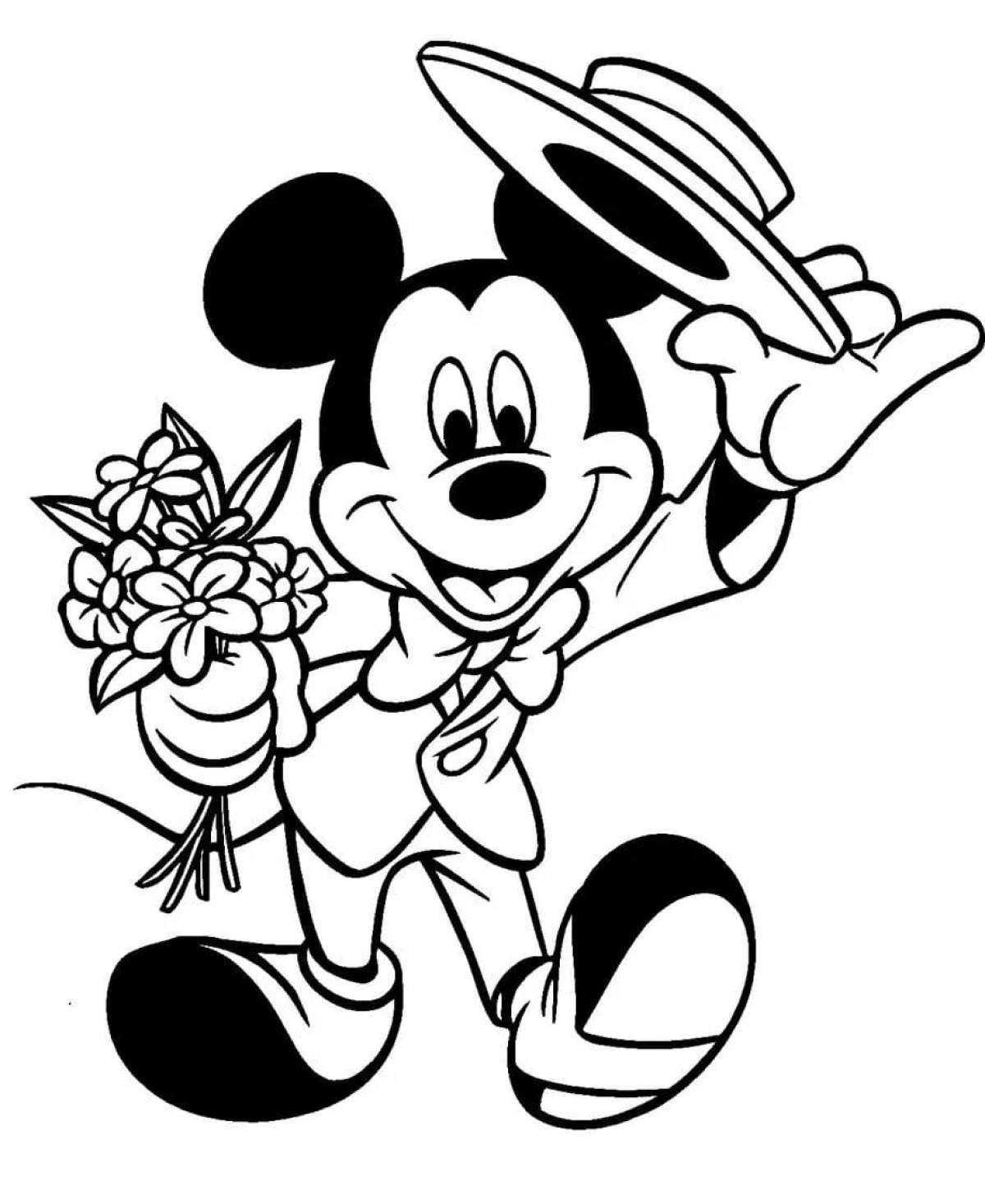 Adorable cartoon character coloring page