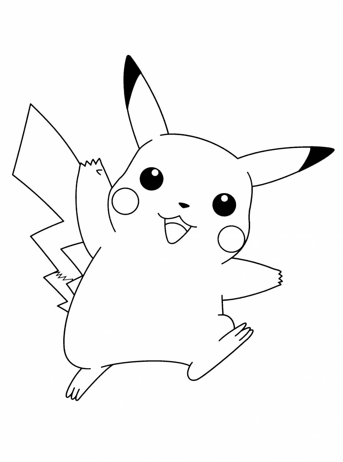 Pikachu figure coloring page