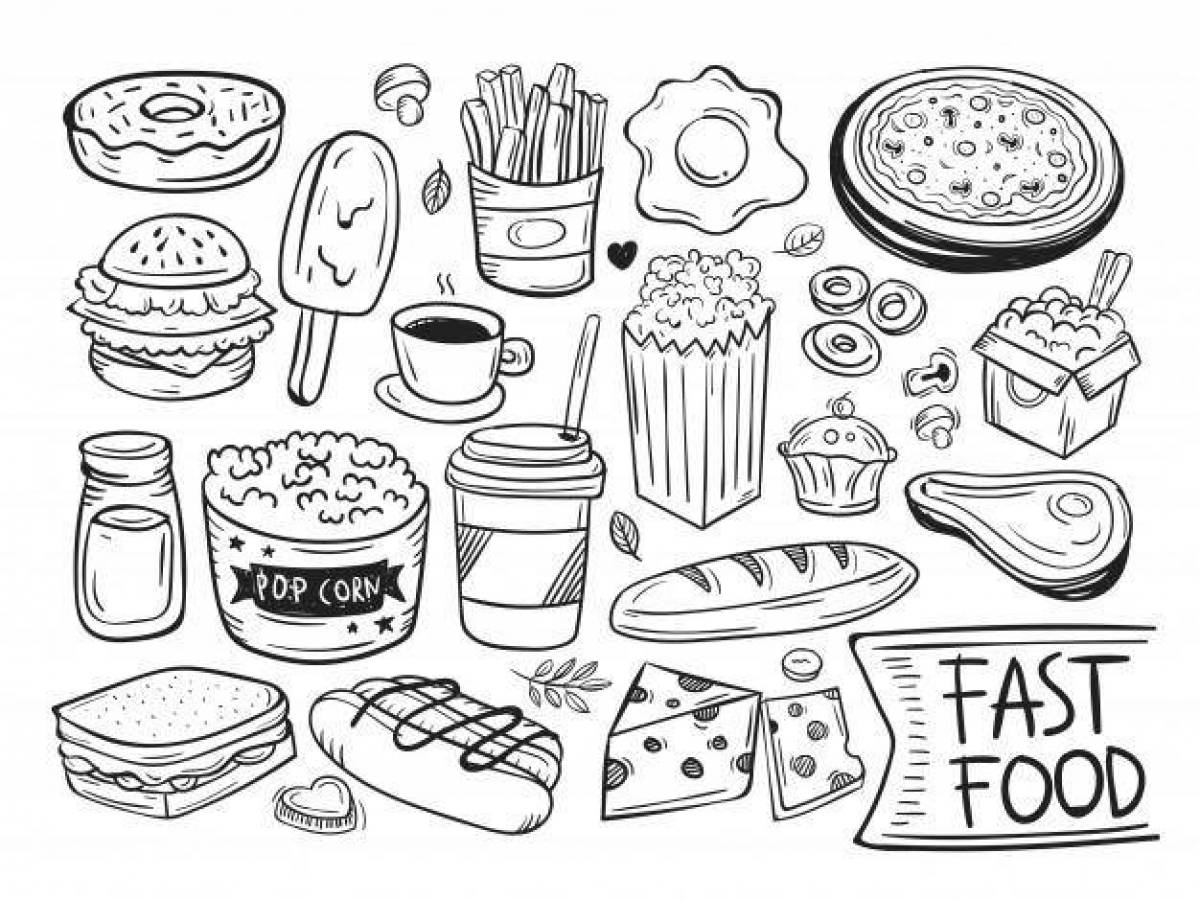 Раскраски Еда | Еда, конфеты, блюда, пища, скачать и распечатать бесплатно