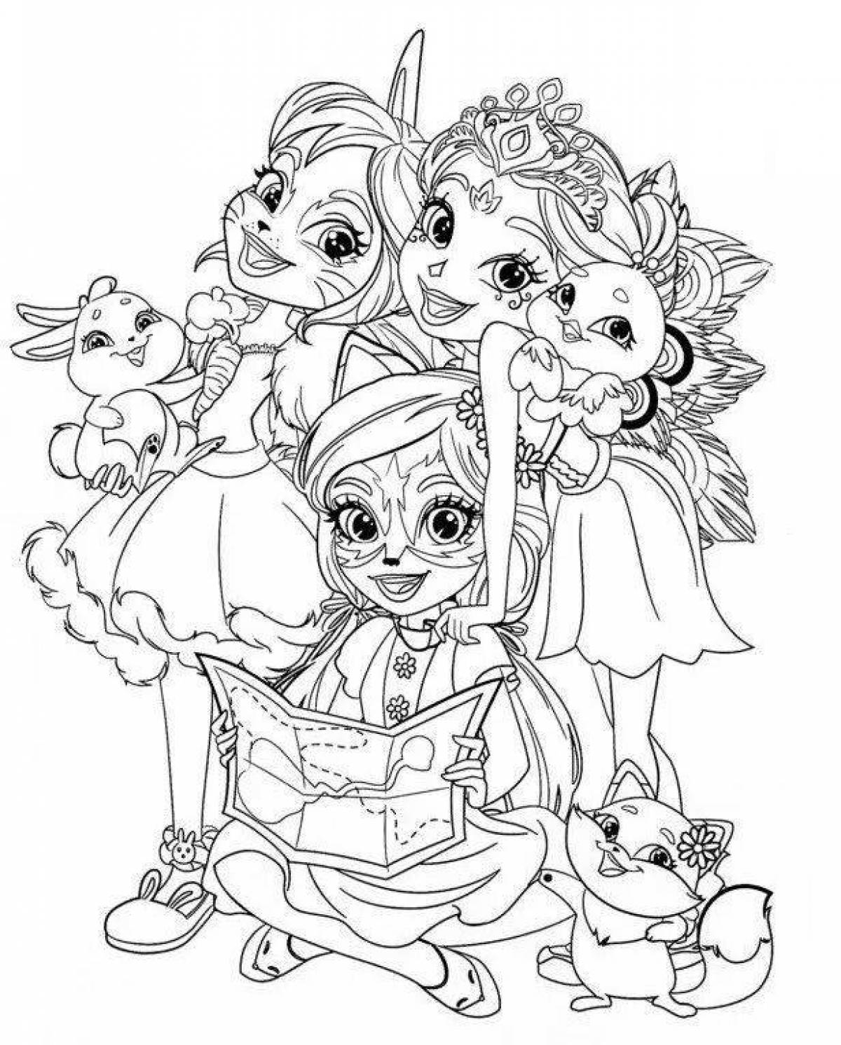 Glowing inchanchymus coloring page