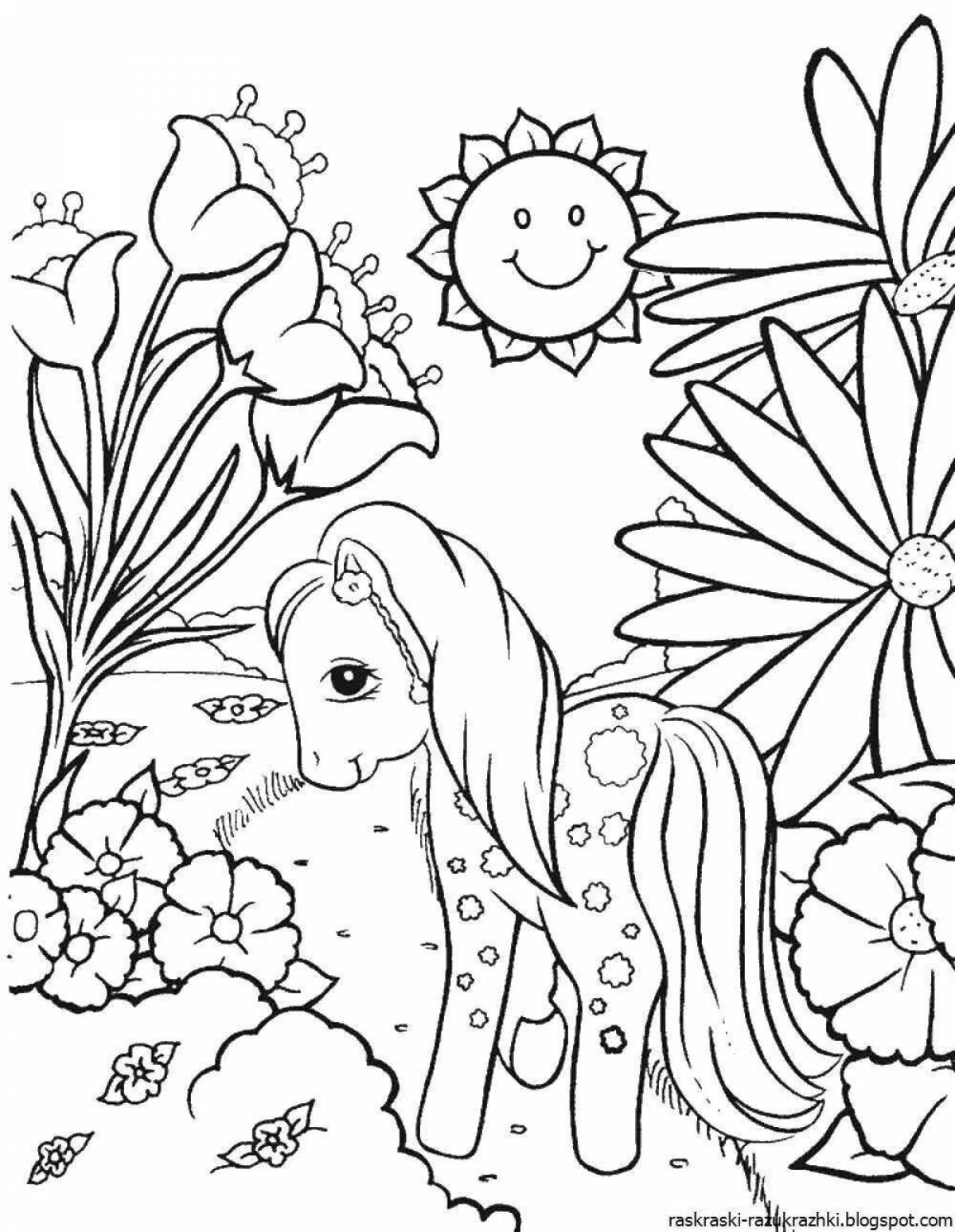 Color-blast coloring for girls