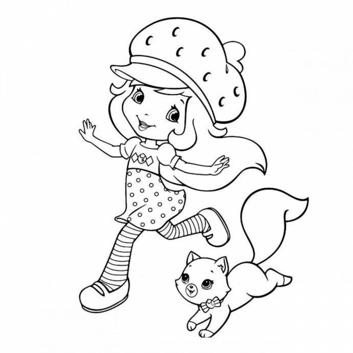 Color-mania coloring page for girls